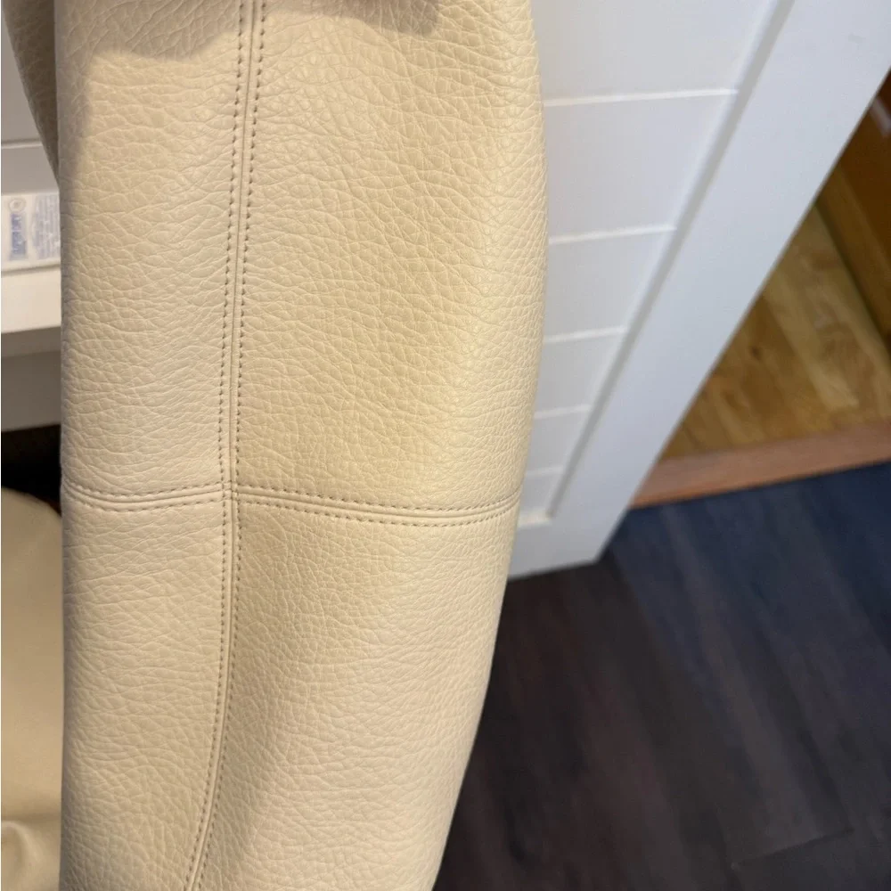 Anthropologie Cream Knotted-Handle Hobo Bag